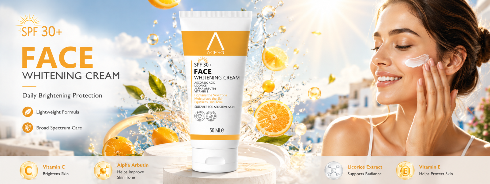 SPF 30+ FACE WHITENING CREAM